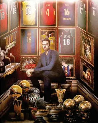  ?? ?? DESPEDIDA. Gasol publicó una imagen donde recuerda sus mayores logros en su carrera de la NBA.