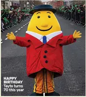  ?? ?? HAPPY BIRTHDAY Tayto turns 70 this year