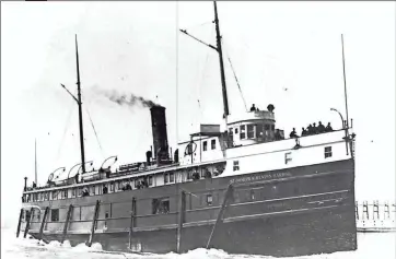  ?? COURTESY OF VALERIE VAN HEEST ?? The SS Chicora, a steamship that operated in the Great Lakes between 1892 and 1895, sank with all hands on a voyage from Milwaukee to Michigan. Maritime salvagers believe they recently discovered the Chicora in 400 feet of water.