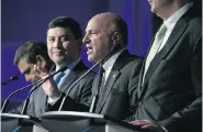  ?? CHRIS ROUSSAKIS FOR NATIONAL POST ?? Conservati­ve leadership candidate Kevin O’Leary at the Manning Centre Conference in Ottawa on Friday.