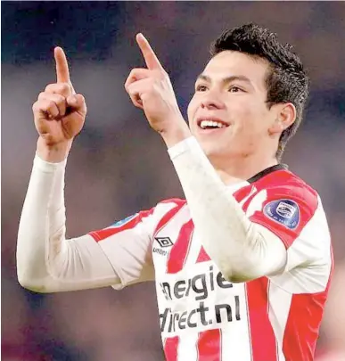  ?? Foto: Cortesía ?? Hirving Lozano, PSV Eindhoven, Eredivisie.