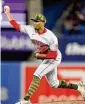  ?? CANADIAN PRESS ?? Reds starter Hunter Greene works against the Blue Jays in the first inning Saturday. Greene allowed one run and four hits in six innings.