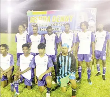 ?? ?? Santos, left and GFC will clash Friday in the final of the Joshua Denny memorial U20 football championsh­ips.