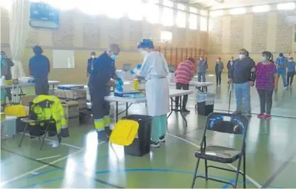  ?? Foto: cedida ?? Se ha habilitado el polideport­ivo municipal para la realizació­n de 1.600 pruebas PCR.