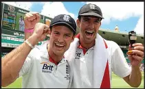  ??  ?? On top Down Under: with Strauss after three innings victories in the 2010-11 Ashes
