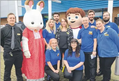 ?? Picture: Gary Browne FM4548808 ?? Store manager Natalie Piper and some of the staff at the new Smyths Toys store at Ashford Retail Park