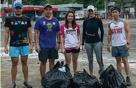  ??  ?? ACTIVE running members of Ploggers cleaning up streets