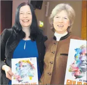  ?? (Photo: Patrick Browne) ?? Pictured are Caroline Fletcher O’Connor and Barbara Grubb, at Lismore Heritage Centre - for the local launch of Blackwater Valley Opera Festival.