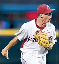 ?? NWA Democrat-Gazette/ANDY SHUPE ?? In his first season at Arkansas, Jax Biggers has enjoyed one of the best seasons by a UA shortstop, posting a .335 batting average with 4 home runs and a .971 fielding percentage.