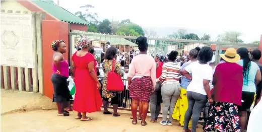  ?? ?? Distraught parents flocked to the school on Monday to demand answers