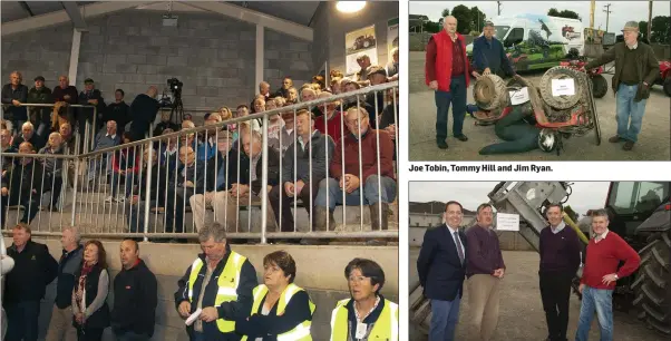  ??  ?? Some of the attendance at the ‘Awareness Head to Toe’ farm safety and mental wellbeing event at Carnew livestock mart. Joe Tobin, Tommy Hill and Jim Ryan. David Quinn, Aidan Murphy, Tom Doyle and Awareness Head to Toe chairman, George Graham.