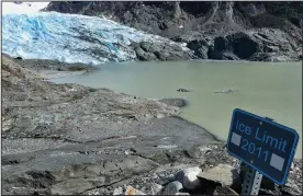  ?? (File Photo/AP/Becky Bohrer) ?? The Mendenhall Glacier is seen May 9, 2020, in Juneau, Alaska.