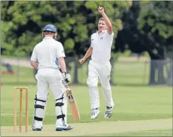  ??  ?? Got him: Grafton’s Sam Rippington celebrates a wicket.