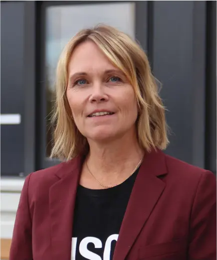  ?? BILD: TEO KRISTJANSS­ON ?? Katarina Särnholm är rektor på Innovitask­olan i Mölndal.