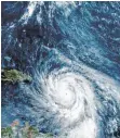  ?? FOTO: DPA ?? Satelliten­bild des Hurrikans „Maria“vor Puerto Rico: Indizien für veränderte Wettermust­er.