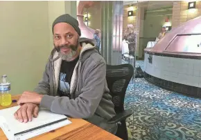  ?? TOM DAYKIN / MILWAUKEE JOURNAL SENTINEL ?? Oscar-winning filmmaker John Ridley is redevelopi­ng a former Pabst brewery building into space to help nurture local filmmakers. He spoke at the Brewhouse Inn & Suites at the former Pabst complex.