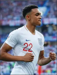  ?? AP/HASSAN AMMAR ?? Trent Alexander-Arnold, the English team’s youngest member, wrote on Twitter early Thursday, “It has been an honor to be a part of this special team. We will be back stronger.”