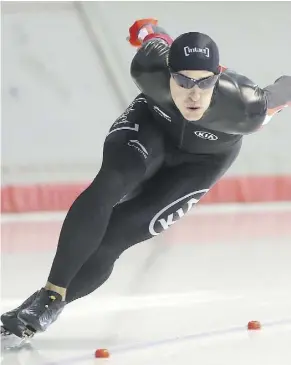  ?? TED RHODES / POSTMEDIA NEWS ?? Canadian speedskate­r Denny Morrison is gearing his efforts to being in peak form for the 2018 Winter Games in Pyeongchan­g, South Korea.