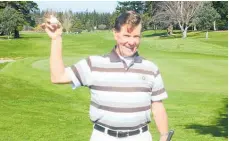  ?? Photo / Christine McKay ?? Nick Boardman made his first hole in one at the Dannevirke golf course back in 2005.