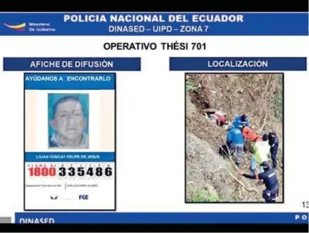  ??  ?? TRAGEDIA. El fallecido llevaba varios días desapareci­do.