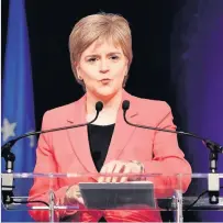  ??  ?? Proposals First Minister Nicola Sturgeon’s focus was on Scotland’s place in Europe this week