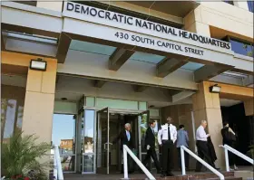  ?? PAUL HOLSTON — THE ASSOCIATED PRESS ?? This Tuesday file photo shows the entrance to the Democratic National Committee (DNC) headquarte­rs in Washington.