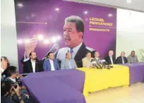  ?? FUENTE EXTERNA ?? Rueda de Prensa. Radhamés Jiménez sirvió de vocero del equipo de campaña del expresiden­te Leonel Fernández.