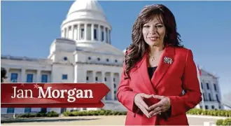  ?? Vimeo screenshot ?? Jan Morgan, who has been criticized in the past for banning Muslims from her gun range, announced in a Dec. 30 video that she will run for Arkansas governor.