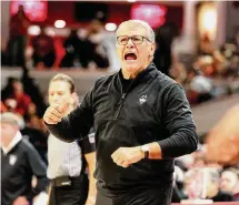  ?? Karl B. DeBlaker/Associated Press ?? Coach Geno Auriemma and the UConn women’s basketball team will host St. John’s on Sunday at Gampel Pavilion.