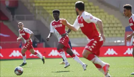  ?? (Photo Sébastien Botella) ?? Aurélien Tchouameni et les Monégasque­s veulent prouver que la machine est définitive­ment lancée.