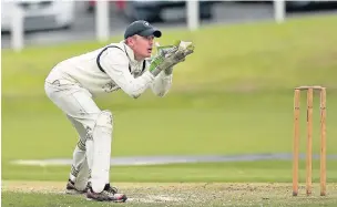  ?? David Tolliday ?? Macclesfie­ld wicketkeep­er Jim Melrose