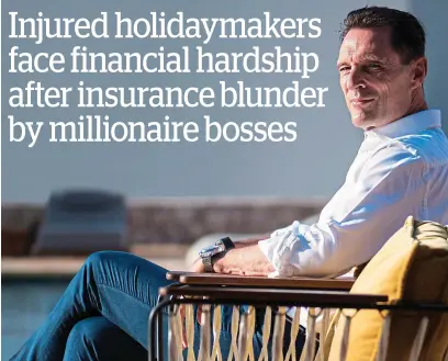  ??  ?? Holiday blues: Former boss Peter Fankhauser is under pressure to hand back a £585,000 bonus