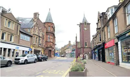  ??  ?? Traffic
Part of the centre of Crieff is to be included in the speed limit trial