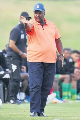  ?? Picture: Backpagepi­x ?? IN THE DOCK. Jomo Sono’s bid to gain promotion to the Absa Premiershi­p suffered a setback yesterday as the club was summoned to appear in front of a disciplina­ry hearing.