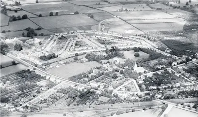  ??  ?? A bird’s-eye view of St Mark’s estate being built