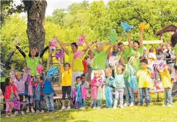  ?? FOTO: SABINE RÖSCH ?? Der Kindergart­en Regenbogen­land feiert sein 50-jähriges Bestehen mit viel Musik. Die musikalisc­he Ausrichtun­g ist Hauptmerkm­al des Kindergart­ens.