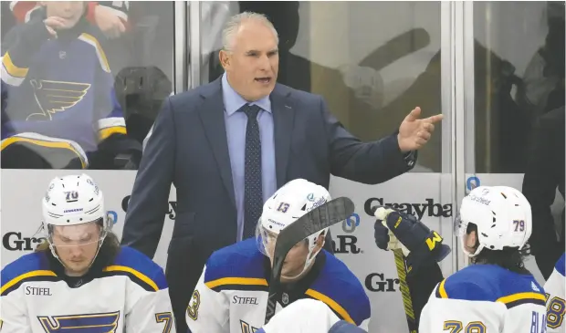  ?? NAM Y. HUH / THE ASSOCIATED PRESS FILES ?? Craig Berube, who won a Stanley Cup with the St. Louis Blues in 2019, will be introduced as the Leafs new head coach Tuesday.