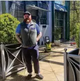  ?? LIGAYA FIGUERAS/ LIGAYA.FIGUERAS@ AJC.COM ?? Chef Kevin Gillespie stands in front of his soon-to-open restaurant, Nàdair, at 1123 Zonolite Road in Woodland Hills, home to Anne Quatrano’s Floataway Cafe for 25 years. May 8 is the target opening date.