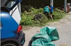  ?? Foto: Hermann Schmid ?? Die Grüngutann­ahme im Süden von Königsbrun­n kann künftig auch von Bobinger Bürgern „legal“aufgesucht werden.