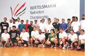  ?? PHOTO: DALIP KUMAR ?? Contestant­s at the Bertelsman­n Badminton Championsh­ip at Siri Fort in New Delhi on Thursday