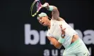  ?? ?? Rafael Nadal has been practising for his long-awaited return in Brisbane. Photograph: Bradley Kanaris/Getty Images