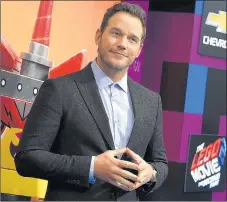  ?? JORDAN STRAUSS/INVISION ?? At Saturday’s “Lego Movie 2” premiere, Chris Pratt talked about the future of “Guardians of the Galaxy.”