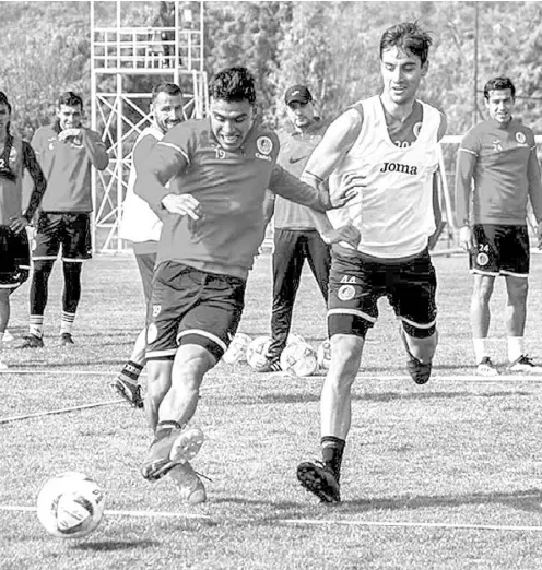  ?? Cortesía ?? Así de motivados cerraron su preparació­n los jugadores del Atlético de San Luis.