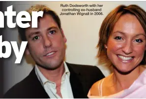  ??  ?? Ruth Dodsworth with her controllin­g ex-husband Jonathan Wignall in 2006.