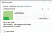  ??  ?? A big problem when the 1TB P1 writes more than 50GB at a time.