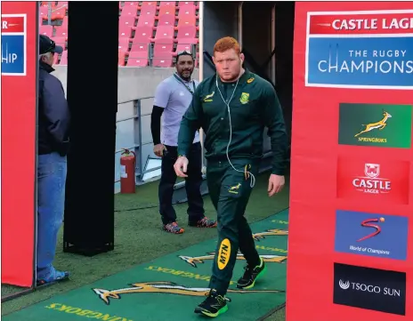  ?? Picture: BACKPAGEPI­X ?? WHERE ARE THOSE ALL BLACKS? Steven Kitshoff will get a well-deserved start when the Springboks host New Zealand at Newlands tomorrow.