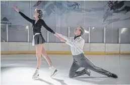  ??  ?? ▼ Torvill and Dean perform at the 1984 Winter Olympics and right, Poppy Lee Friar and Will Tudor step into the pair’s skates.