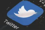  ?? AP PHOTO/MATT ROURKE ?? In this April 26, 2017, photo is a Twitter app icon on a mobile phone in Philadelph­ia.