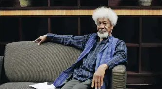  ?? | Reuters ?? NIGERIAN writer and Nobel Laureate Wole Soyinka says ageing African presidents who try to cling to power by manipulati­ng constituti­ons and judiciarie­s risk the same popular rebellions that toppled rulers in last year’s Arab Spring.