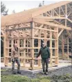  ?? CONTRIBUTE­D ?? Green Hill Park Society Treasurer Don Jeffery and council representa­tive for the area Robert Parker are excited about a new pavilion being built at the park.